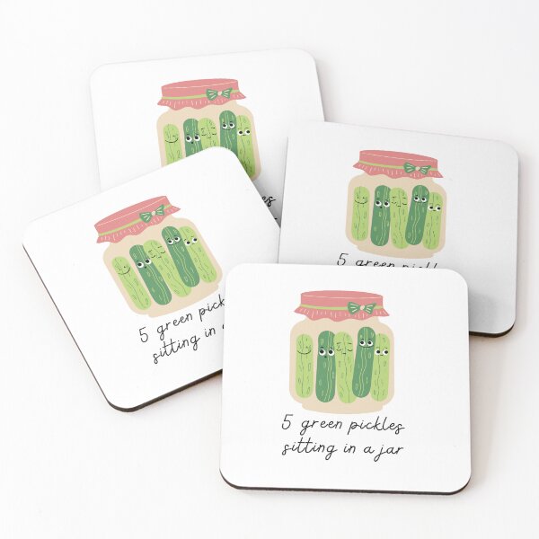 Item preview, Cute design, 5 green pickles designed and sold by Busybeecrdesign.