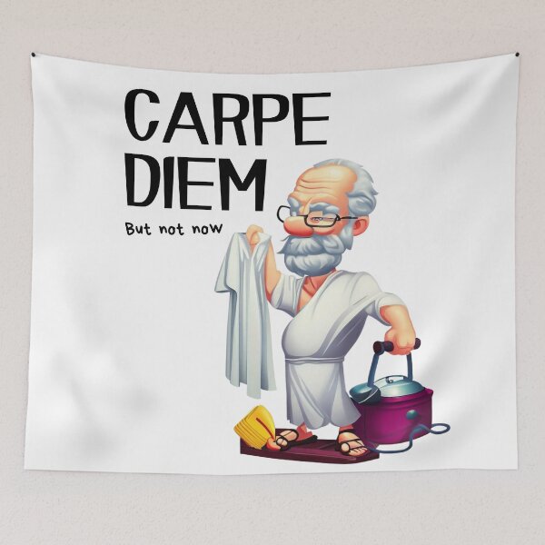 Item preview, Carpe diem, but not now designed and sold by sombradelsabio.