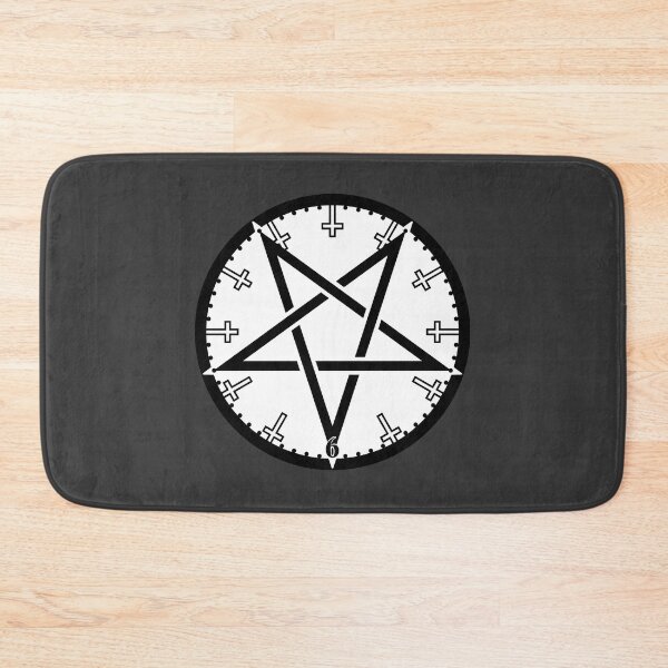 Item preview, Inverted Pentagram Clock designed and sold by Baphomedia.