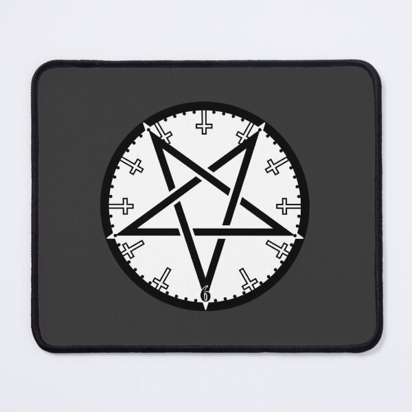 Item preview, Inverted Pentagram Clock designed and sold by Baphomedia.