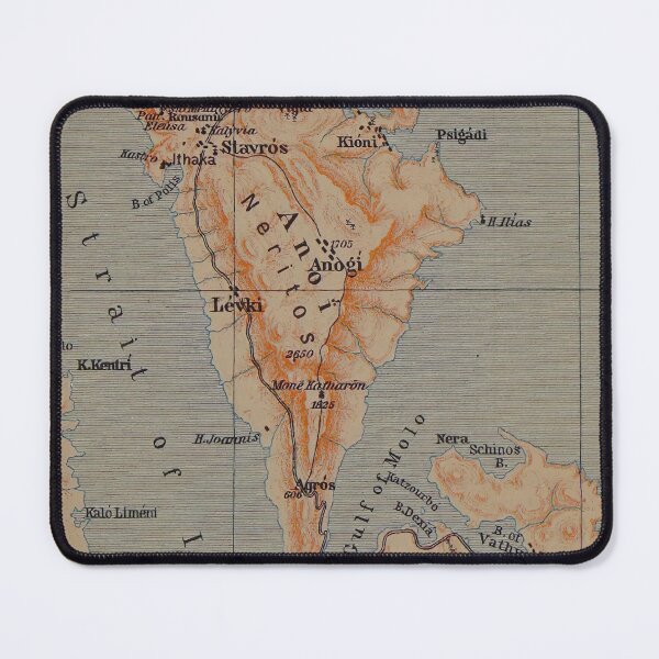 Item preview, Vintage Ithaka Greece Map (1907) designed and sold by BravuraMedia.
