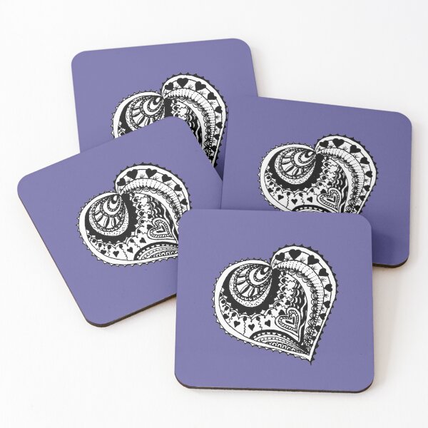Item preview, Valentine Heart Aussie Tangle Black & White  designed and sold by Heatherian.