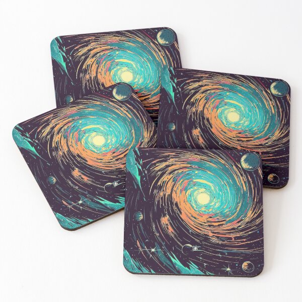 Item preview, Retro anime space vortex pattern  designed and sold by TomFrontierArt.