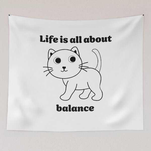 Item preview, Life is all about balance for a tripawd cat designed and sold by leilathetripawd.