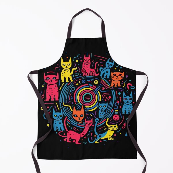 Item preview, Cats of Wonder - Pre-Columbian Pop Art Fusion designed and sold by SADStyleDesigns.