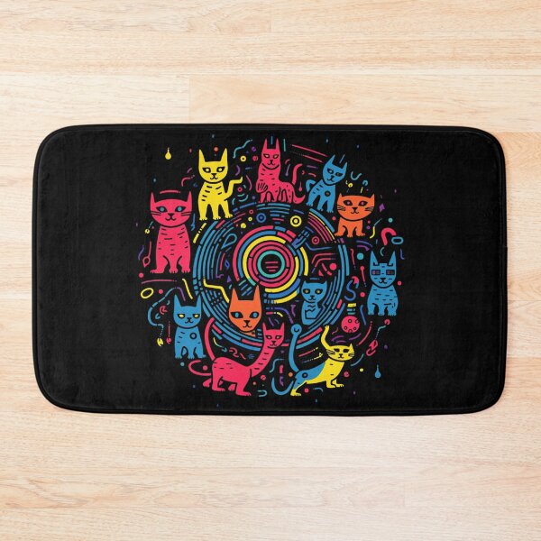 Item preview, Cats of Wonder - Pre-Columbian Pop Art Fusion designed and sold by SADStyleDesigns.