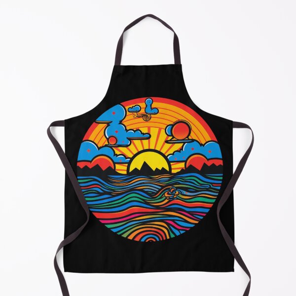 Item preview, Vibrant Seascape - Pre-Columbian Pop Art Fusion designed and sold by SADStyleDesigns.