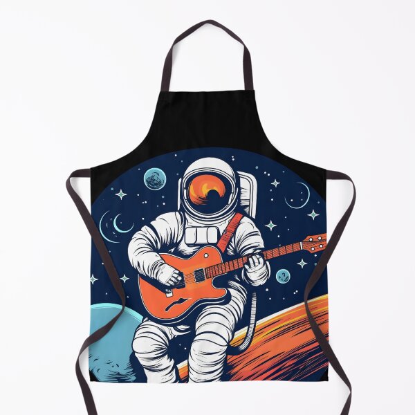 Item preview, Astronaut with Guitar Sitting on Moon | Electric Color Scheme designed and sold by 24hSpaceMadness.