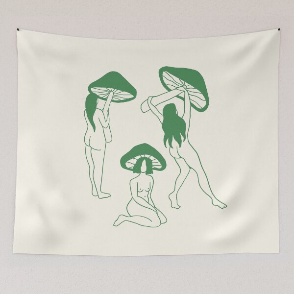 Item preview, Mushroom Ladies Minimalist Line Art designed and sold by Haley Schulz.