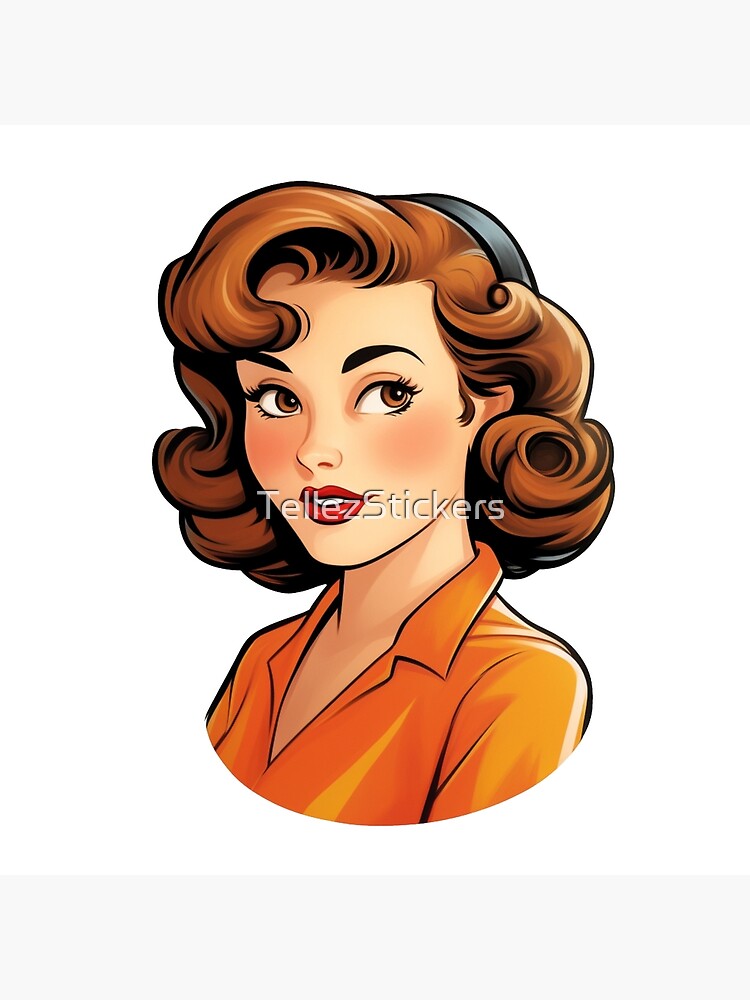 Portrait of a female character in cartoon style
