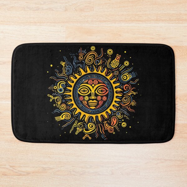 Item preview, Sun Face - Pre-Columbian Pop Art Fusion designed and sold by SADStyleDesigns.