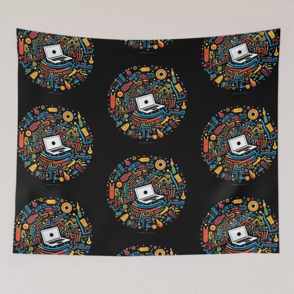 Item preview, Computer Laptop - Pre-Columbian Pop Art Fusion designed and sold by SADStyleDesigns.