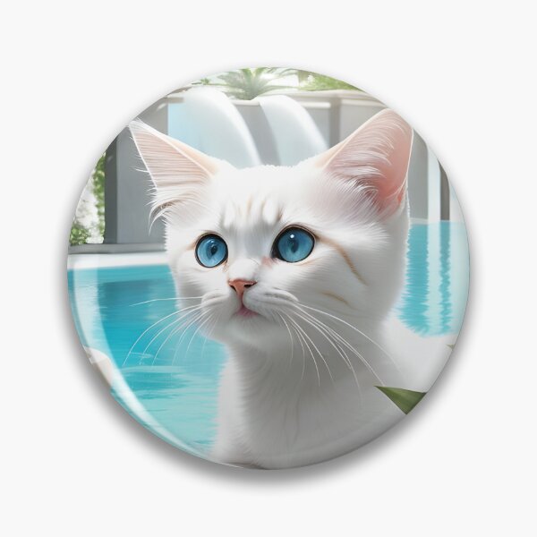 Item preview, Asian Paradise - Pool, Bamboo, Palms and Kitten Haruko designed and sold by YuniaMiyu.