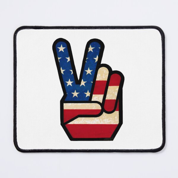 Item preview, Vintage Peace Sign Fingers American Flag designed and sold by oaftcthxymk75.