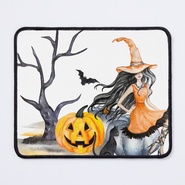 Item preview, Witch, Cat, Pumpkin, Bat Watercolor designed and sold by MaisiePumpkin.