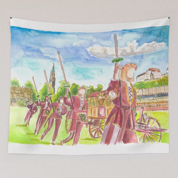 Item preview, Ceremonial entry of the wedding carriage on the festival and tournament place in Landshut designed and sold by artshop77.