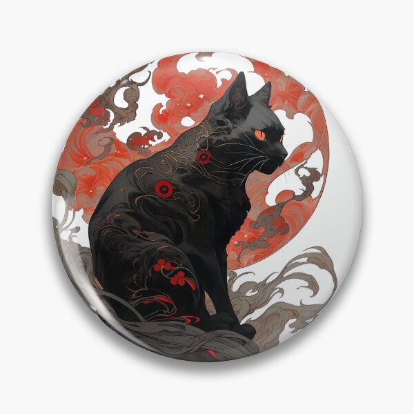 Item preview, Mystic Cat and Red Moon designed and sold by Immarcescible.