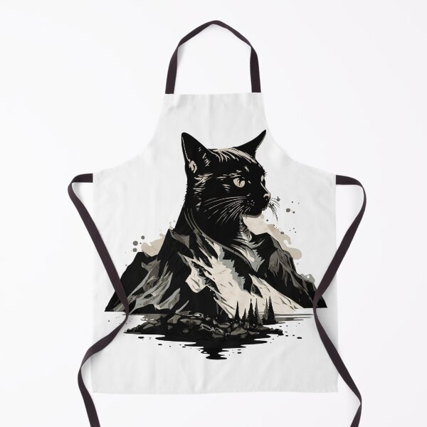 Item preview, cat and mountain landscape designed and sold by PositiveIdeas.