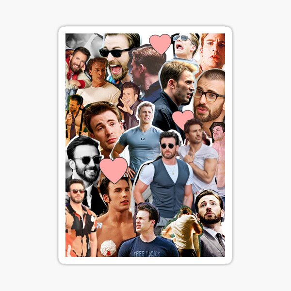 HIGH QUALITY Chris Evans photo collage Sticker