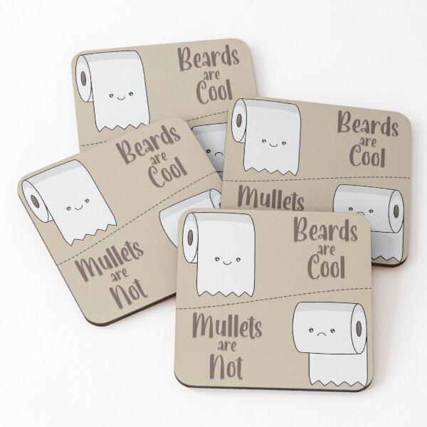 Item preview, beards are cool, mullets are not designed and sold by ThunderboxArt.