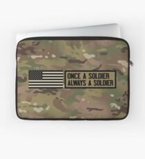Once a Soldier, Always a Soldier (Camo) Laptop Sleeve