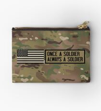 Once a Soldier, Always a Soldier (Camo) Studio Pouch