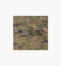 Once a Soldier, Always a Soldier (Camo) Art Board