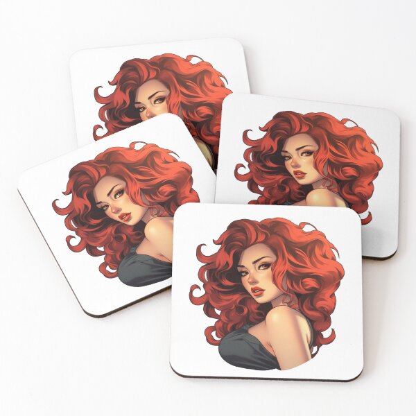 Item preview, Red Haired Pin up girl designed and sold by TellezStickers.