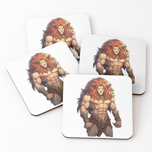 Artikelvorschau, D&D Löwe Humanoider Barbar entworfen und verkauft von TellezStickers.