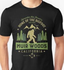 Muir Woods National Monument T Shirt California Bigfoot Park Unisex T-Shirt
