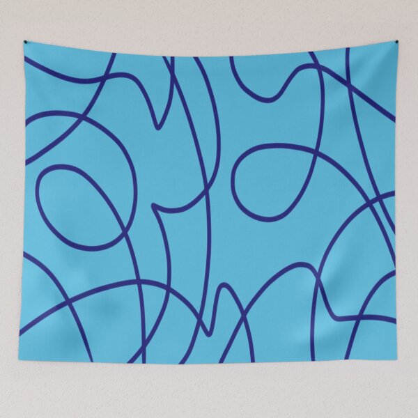 Item preview, Abstract Line Art in Blue designed and sold by DanielleGensler.