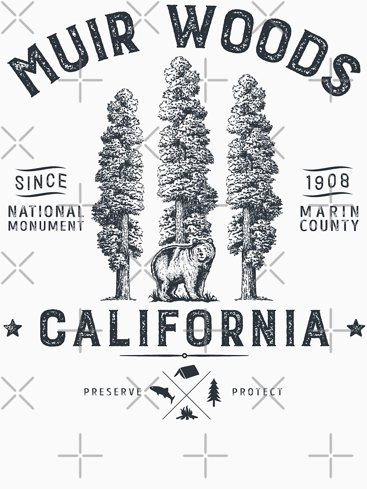"Muir Woods National Monument T Shirt California Redwood Park" Tshirt for Sale by LiqueGifts