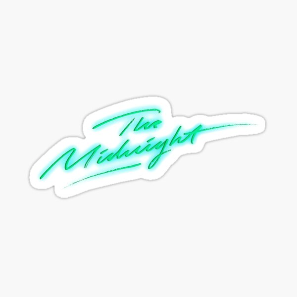 Vista previa del artículo con la obra «El logotipo verde neón de medianoche», diseñado y vendido por FiveFifteen.