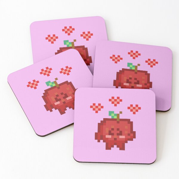 Item preview, Cute pixel apple buddy love hearts designed and sold by LilComfyFella.