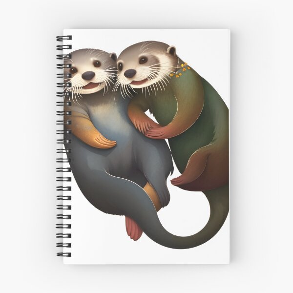 Item preview, Two otters snuggling  designed and sold by LifeisStickers.