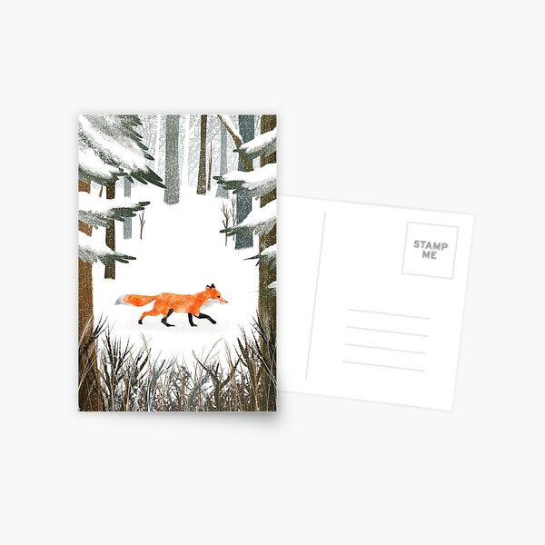 Item preview, Fox In A Late Winter Snowfall designed and sold by BunnyThePainter.