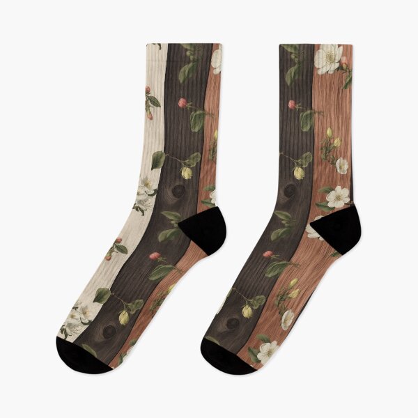 Item preview, Vertical Wood Planks and Apple Blossom Pattern designed and sold by Sturdust.
