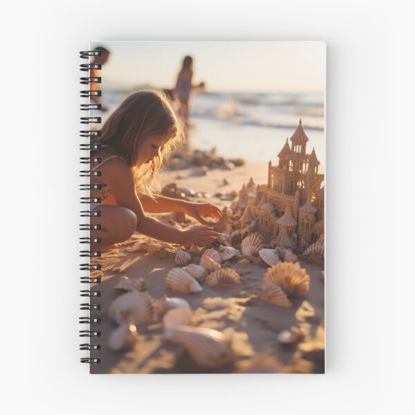 Item preview, Child at the beach building sand castle Mid Journey AI generated.  designed and sold by phelanartwork67.