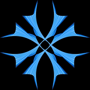 Artwork thumbnail, blue flower pattern by Meo Design
