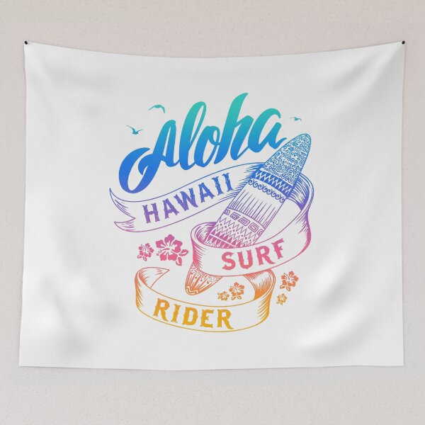 Item preview, Colorful Aloha Hawaii Surf Summer Surfing Surfboard Retro designed and sold by xenami.