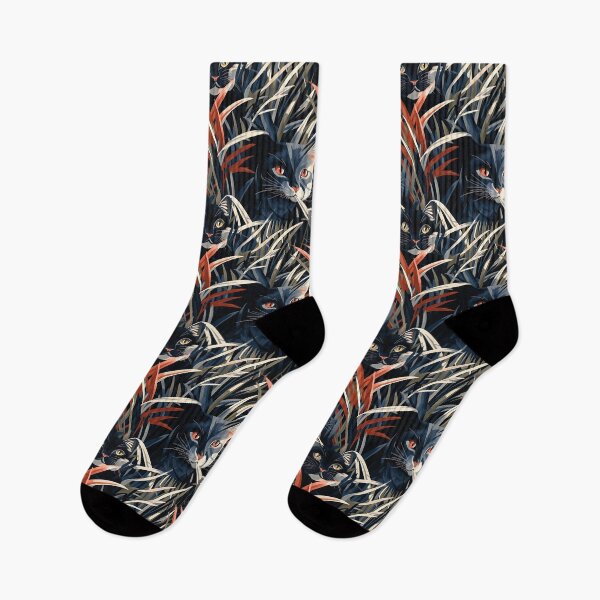 Item preview, Enigmatic Felines - Furry Cats in Graphic Green Grass designed and sold by vadimcarazan.