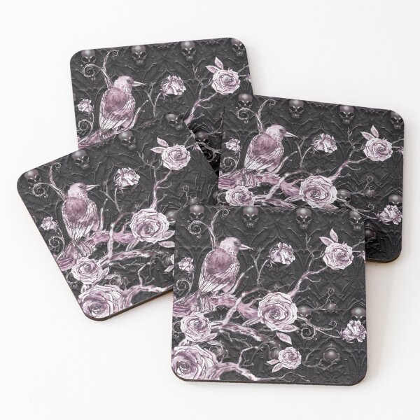 Item preview, Crow, Roses, Skulls, Goth designed and sold by MaisiePumpkin.