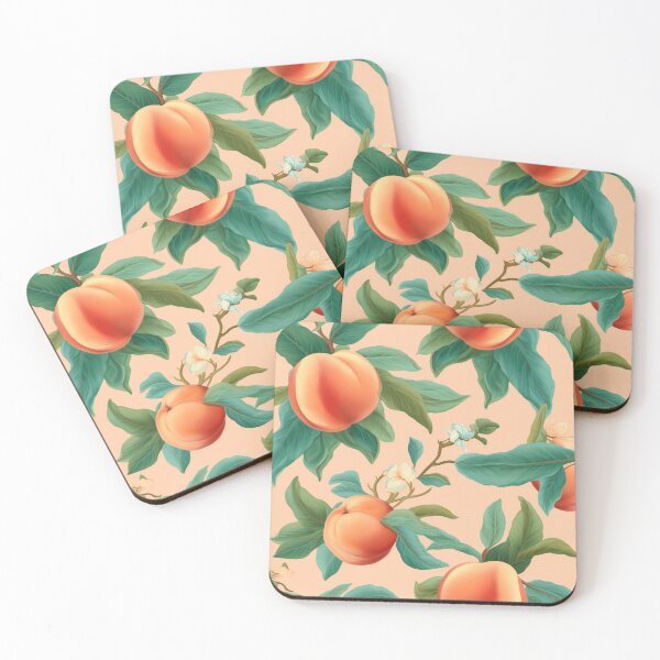 Item preview, Luscious Delights Leafy Peach Harvest designed and sold by MuseMavenDesign.