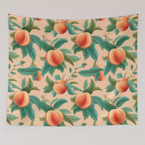 Item preview, Luscious Delights Leafy Peach Harvest designed and sold by MuseMavenDesign.
