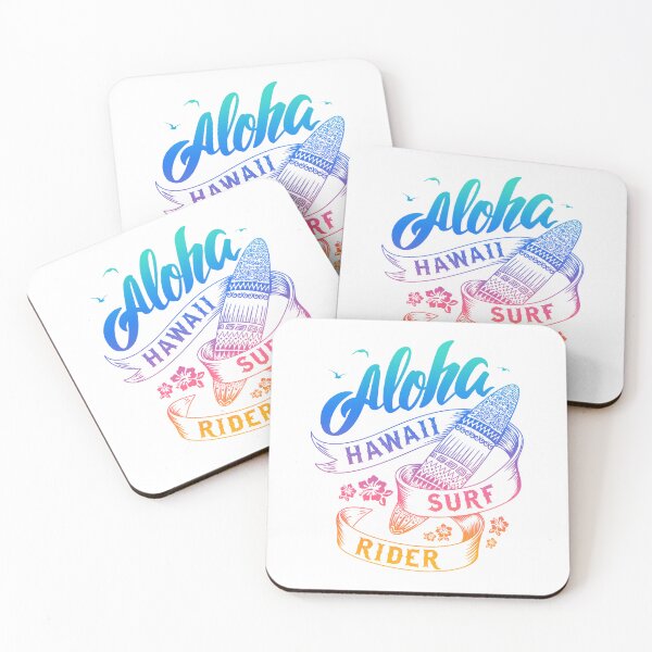 Item preview, Colorful Aloha Hawaii Surf Summer Surfing Surfboard Retro designed and sold by xenami.