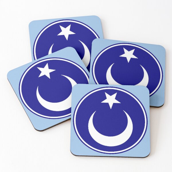 Item preview, City of Portsmouth Crescent Star Blue Retro mod roundel designed and sold by ModSupporters.