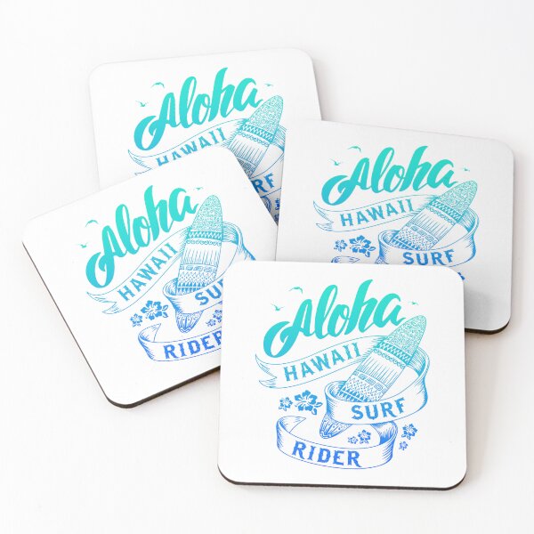 Item preview, Blue Aloha Hawaii Surf Summer Surfing Surfboard Retro designed and sold by xenami.