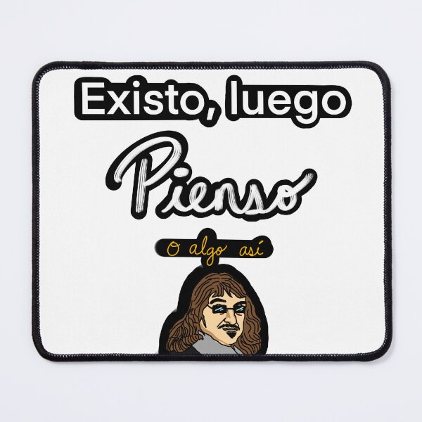 Item preview, I exist, therefore I think designed and sold by Ricardo Mangas.