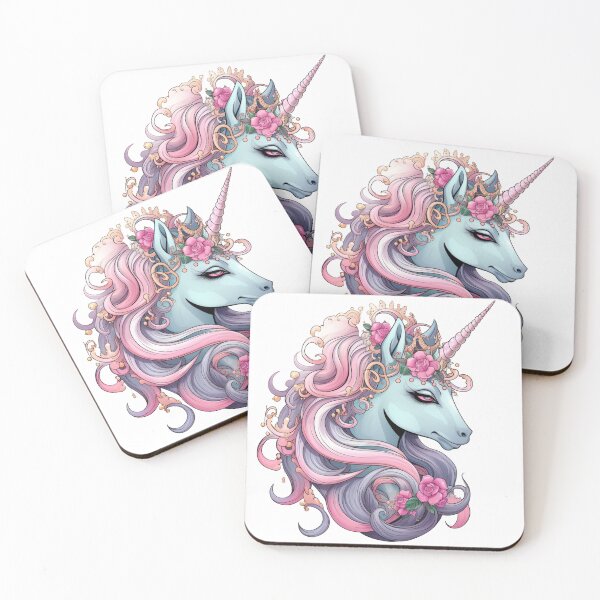 Item preview, Beautiful intricate pink flowing unicorn head. designed and sold by liana campbell.