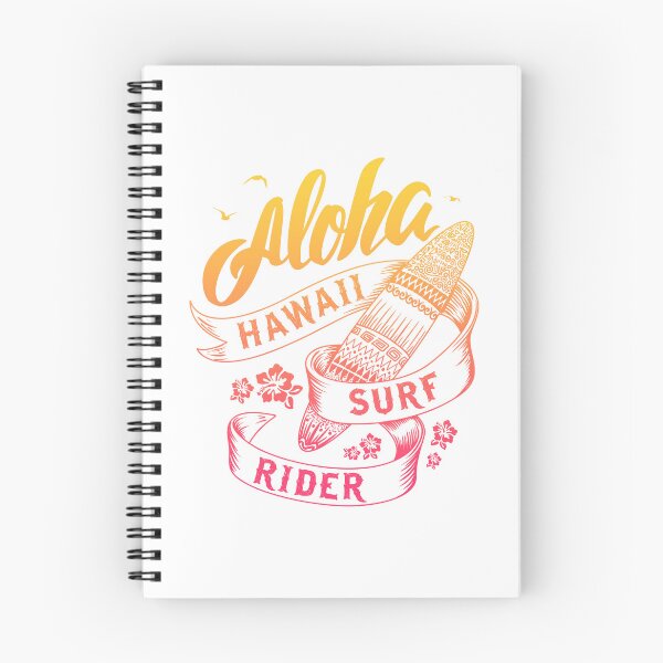 Item preview, Orange And Pink Aloha Hawaii Surf Summer Surfing Surfboard Retro designed and sold by xenami.